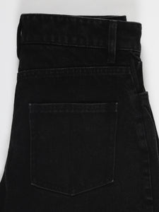 The All-Day High Waisted Denim shorts - Black