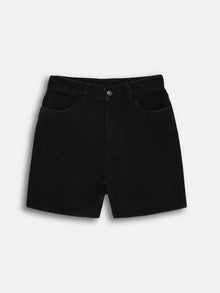 The All-Day High Waisted Denim shorts - Black