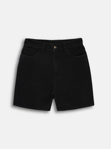 The All-Day High Waisted Denim shorts - Black