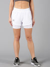 Solid White 2-in-1 Run Short