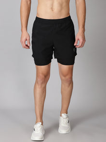 Dares Only Black Hybrid Run Shorts