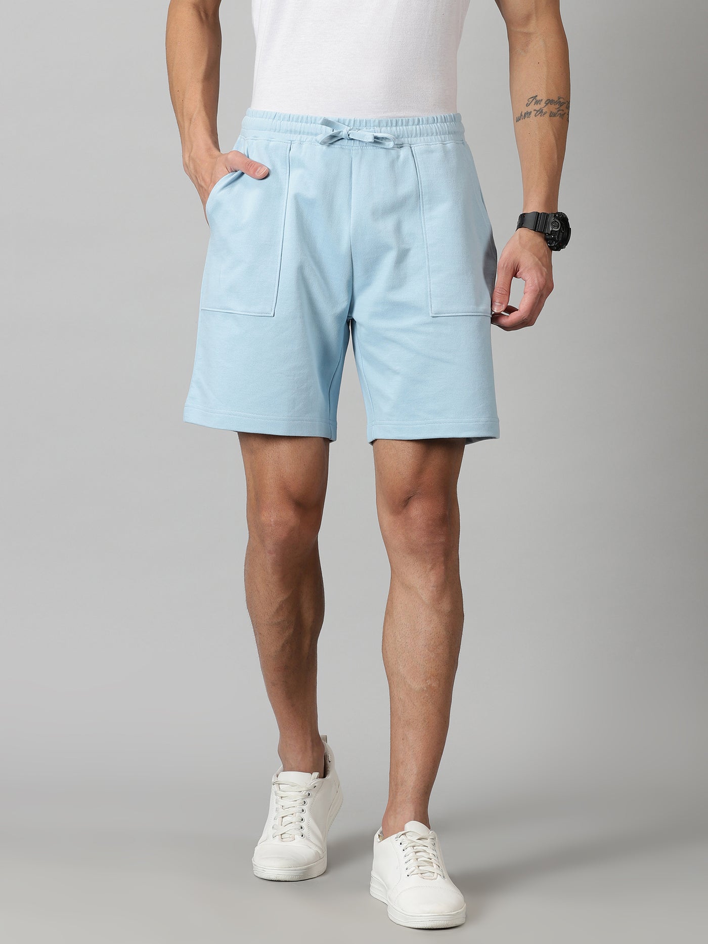 Powder Blue Men’s French Terry shorts