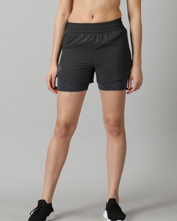 Graphite 2-in-1 Run Shorts