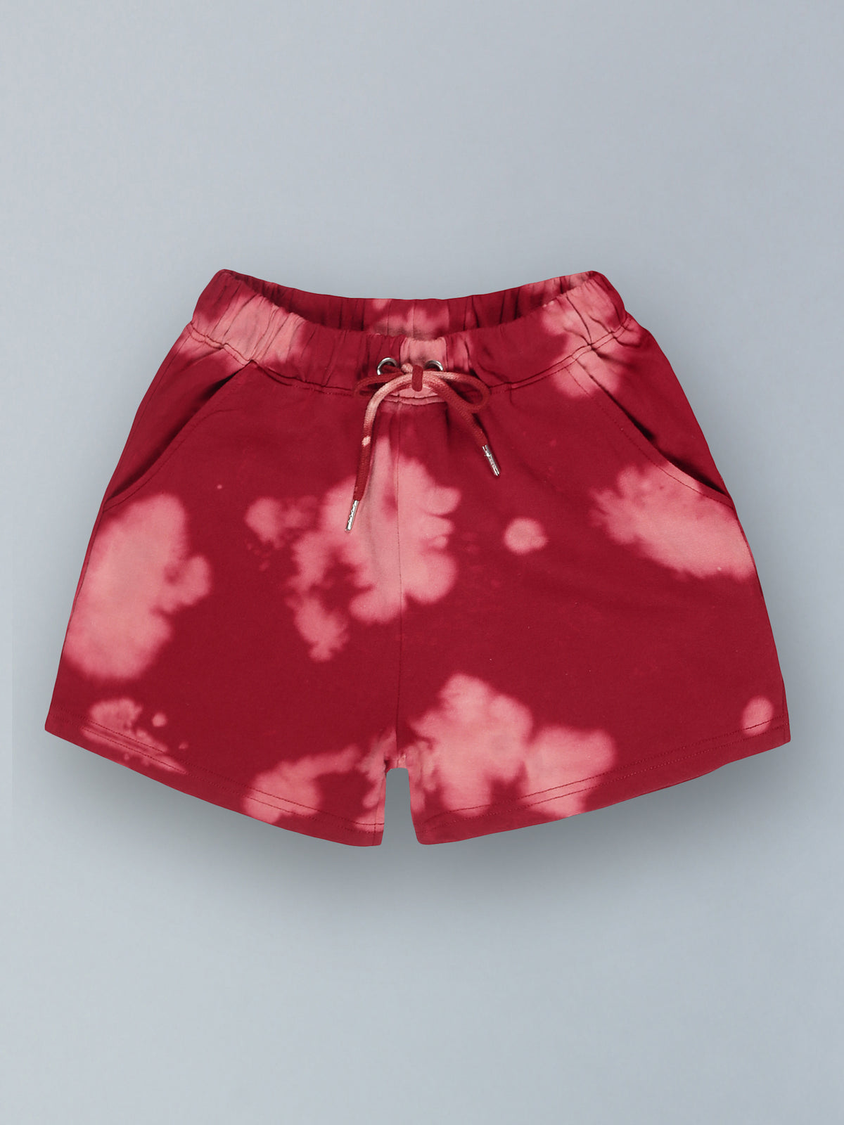 Burgundy Women's Tie-Dye Short