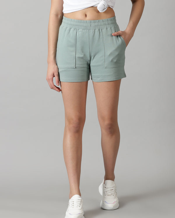 Sage Green Women's French Terry shorts
