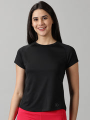 Form Fit Raglan sleeve black training T-shirt