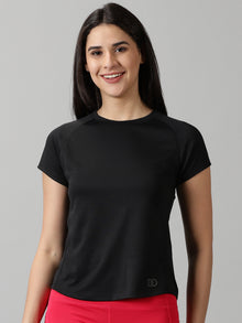 Form Fit Raglan sleeve black training T-shirt