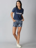 Load image into Gallery viewer, Happy thoughts - Navy shorts set
