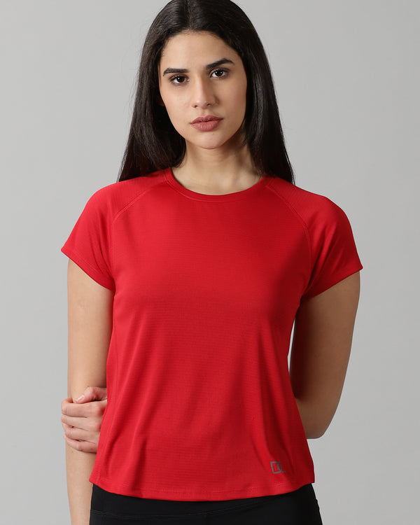 Form Fit Raglan sleeve Red training T-shirt
