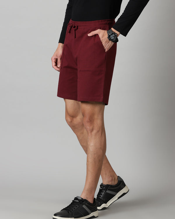 Burgundy Men’s French Terry shorts