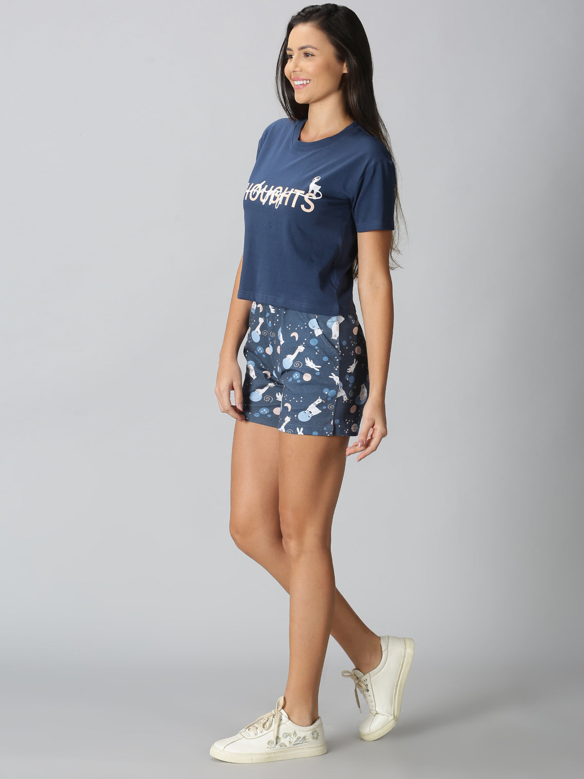 Happy thoughts - Navy shorts set