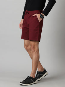 Pack of 2 Men’s French Terry shorts - Burgundy & Powder Blue