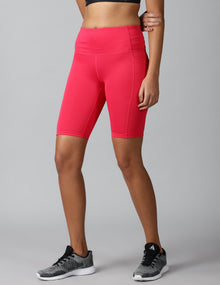 Cerise Pink cycling shorts with side pockets