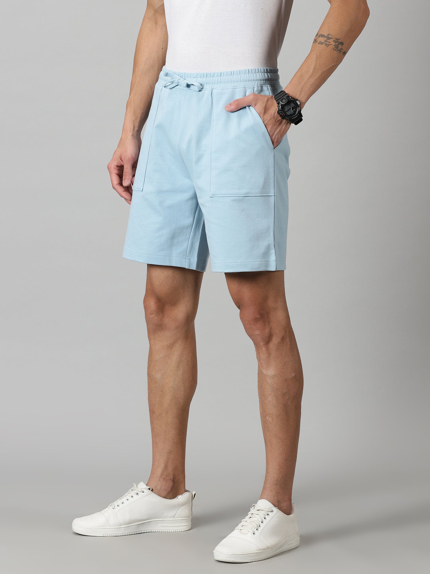 Powder Blue Men’s French Terry shorts