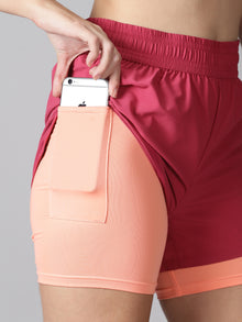 Wild Pink 2-in-1 Run Short