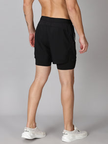 Dares Only Black Hybrid Run Shorts