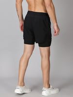 Load image into Gallery viewer, Dares Only Black Hybrid Run Shorts

