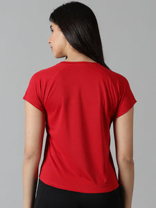 Form Fit Raglan sleeve Red training T-shirt