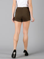 Load image into Gallery viewer, Olive Green Smart Casual Pleated Short
