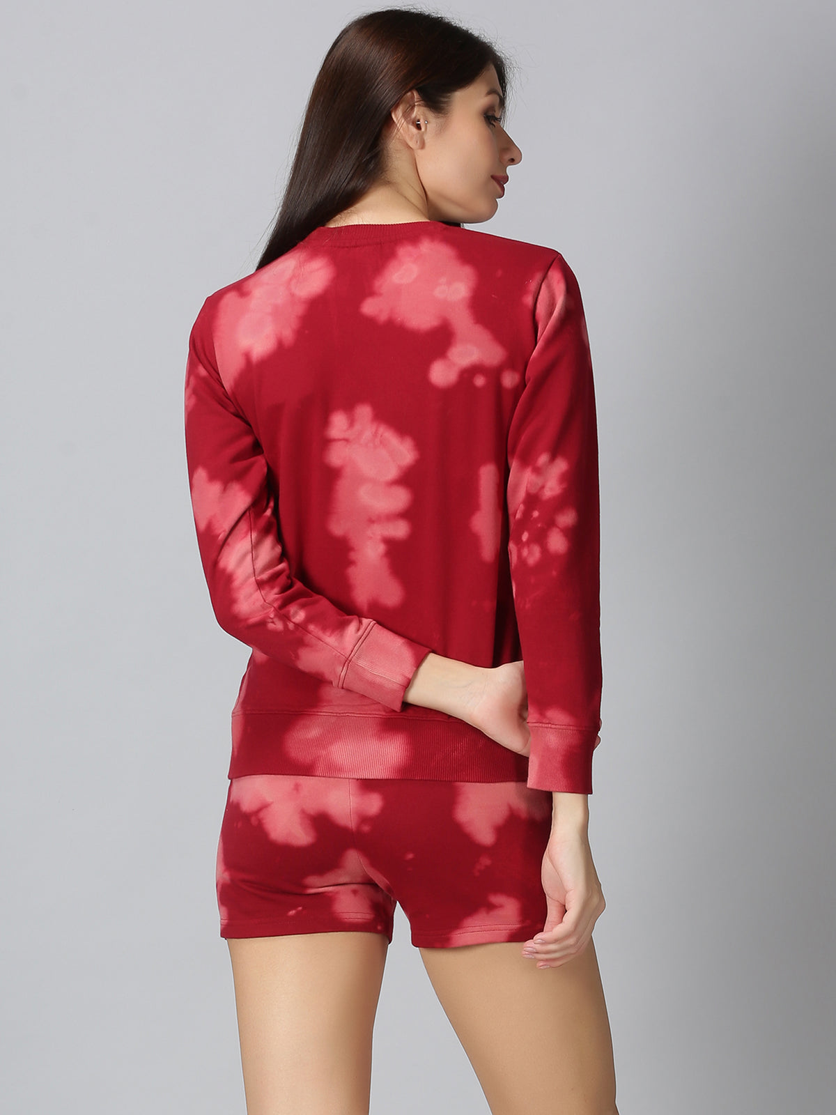 Burgundy Tie-Dye Sweater