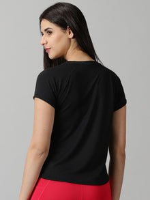 Form Fit Raglan sleeve black training T-shirt