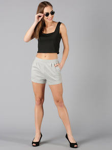 Melange Smart Casual Pleated Short