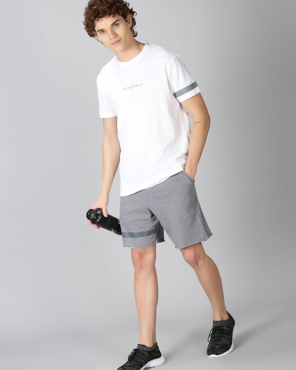 Dares Only White Grey Striped Co-ords