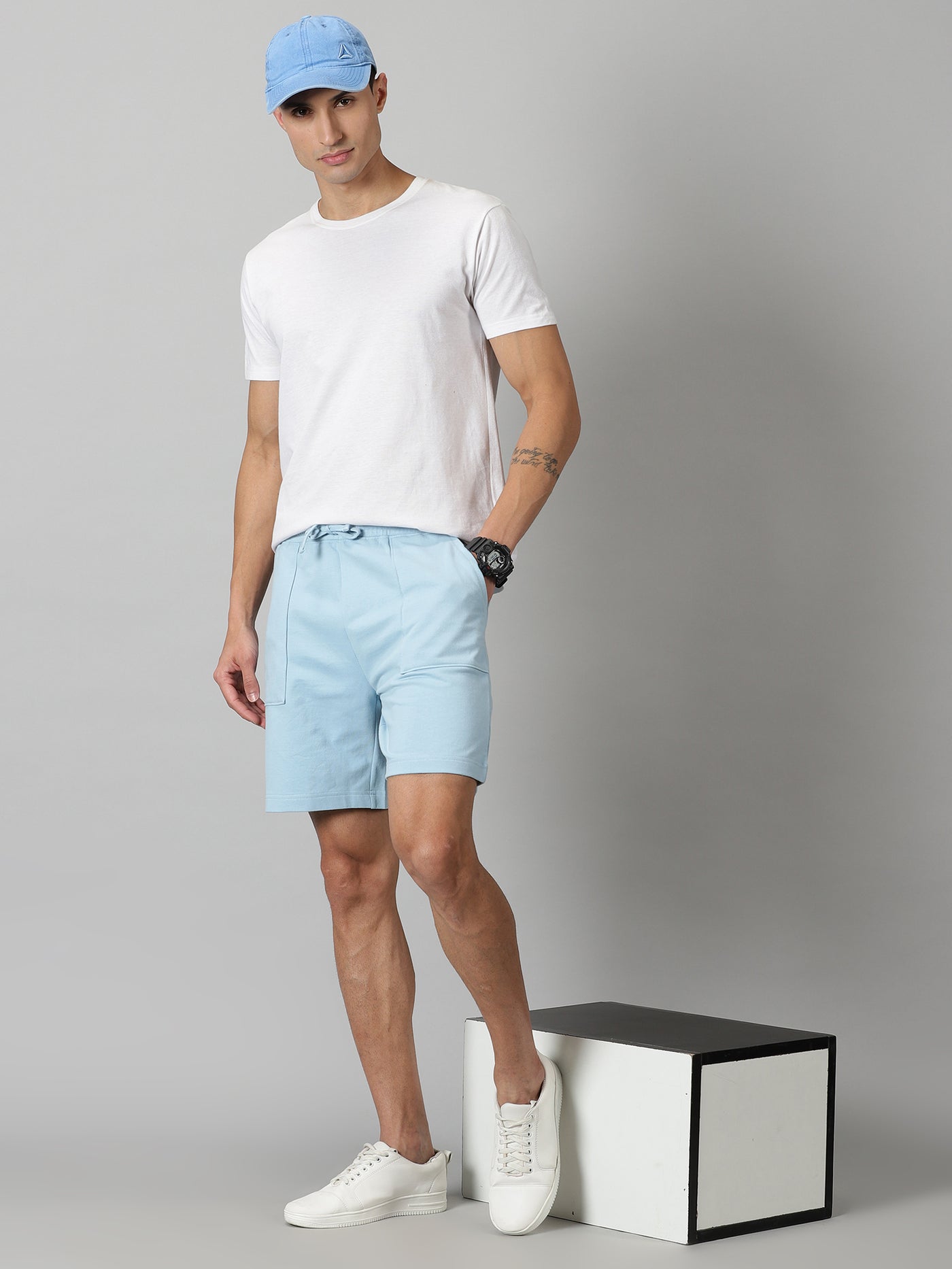 Powder Blue Men’s French Terry shorts