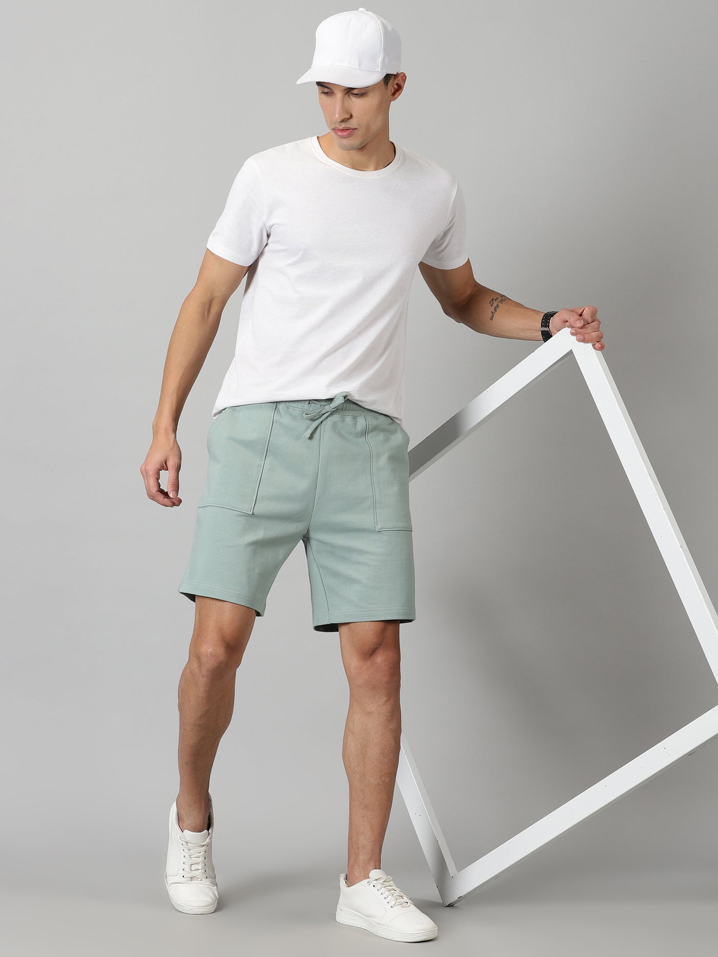Sage Green Men’s French Terry shorts