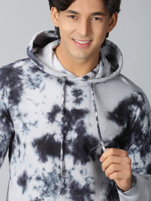 Black & Grey Tie-Dye Hoodie