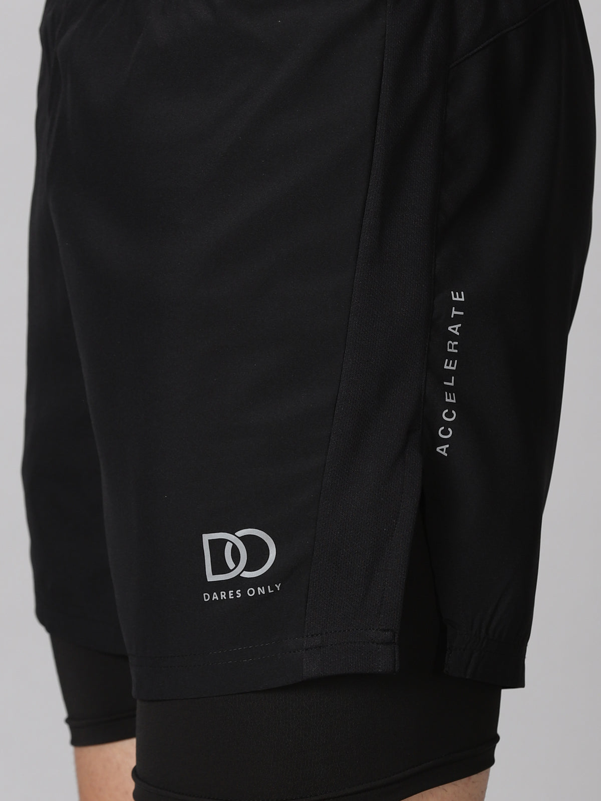 Dares Only Black Hybrid Run Shorts