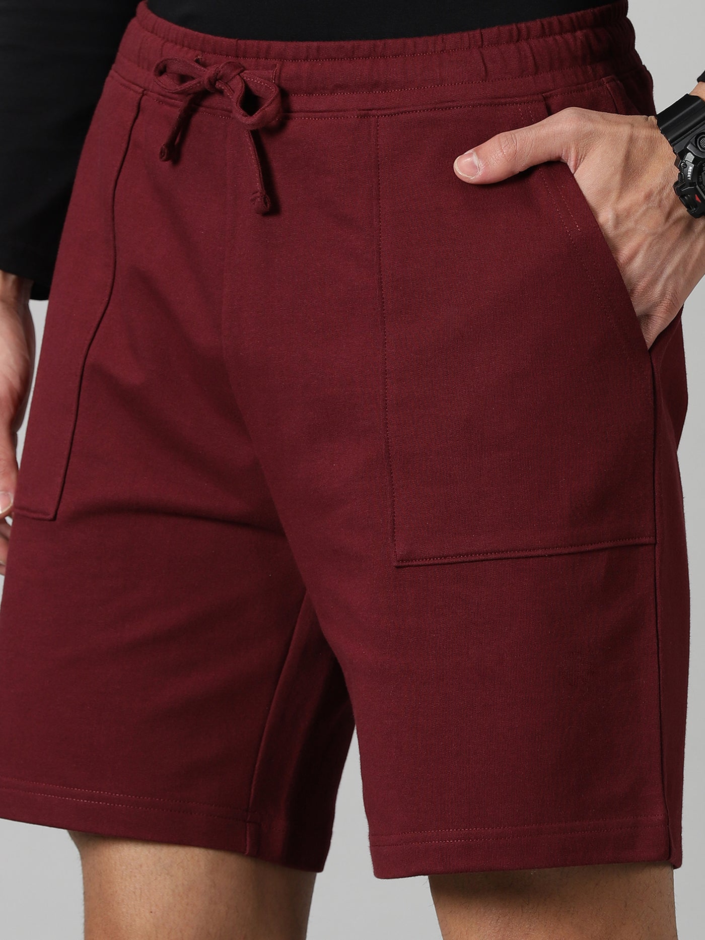 Burgundy Men’s French Terry shorts