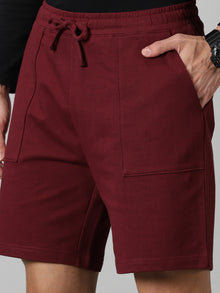 Burgundy Men’s French Terry shorts