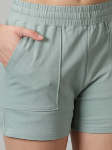 Sage Green Women's French Terry shorts