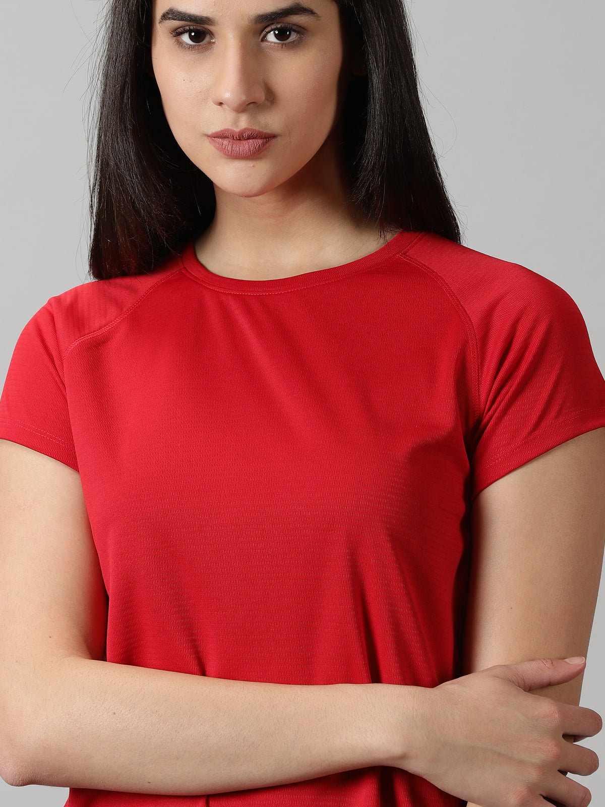 Form Fit Raglan sleeve Red training T-shirt