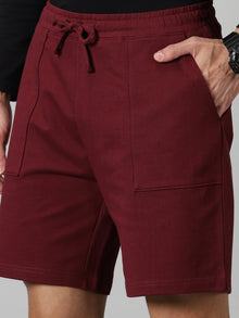 Pack of 2 Men’s French Terry shorts - Sage & Burgundy