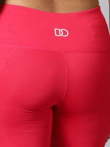 Cerise Pink cycling shorts with side pockets