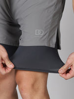 Load image into Gallery viewer, Dares Only Graphite Hybrid Run Shorts
