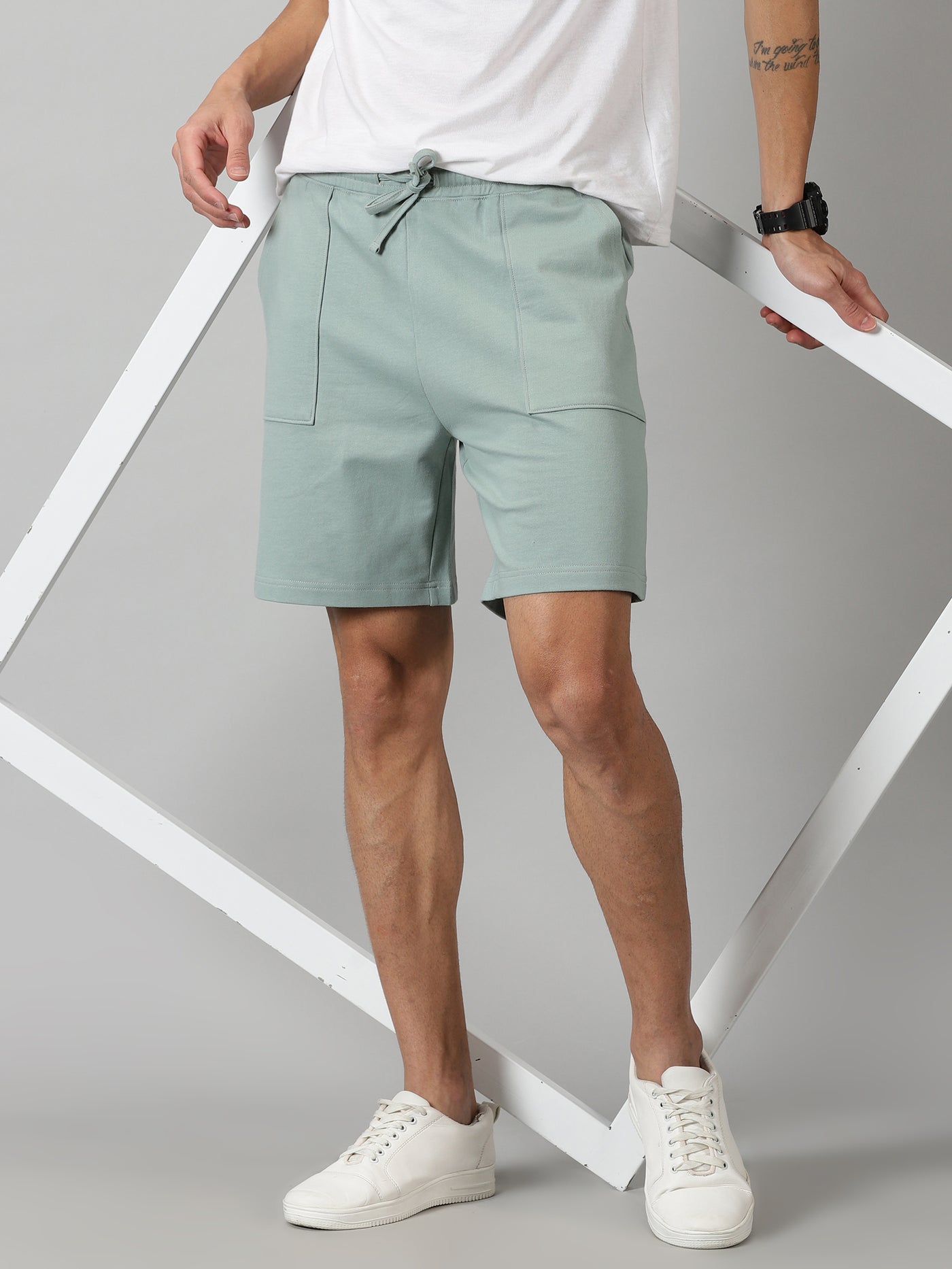 Sage Green Men’s French Terry shorts