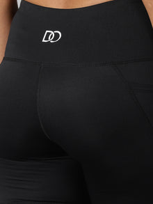 Black training shorts with side pockets