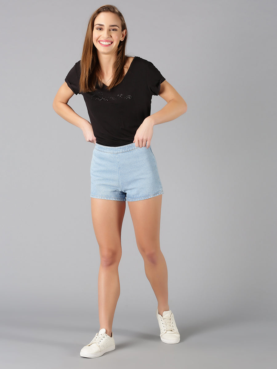 Light Blue Denim Short