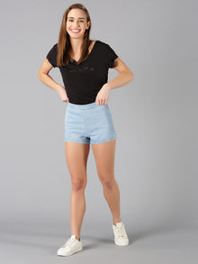 Light Blue Denim Short