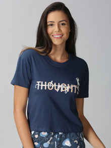 Happy thoughts - Navy shorts set