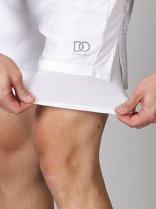 Dares Only Solid White Hybrid Run Shorts