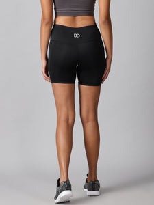 Black training shorts with side pockets