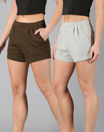 Load image into Gallery viewer, Pack of 2: Smart Casual Pleated Shorts

