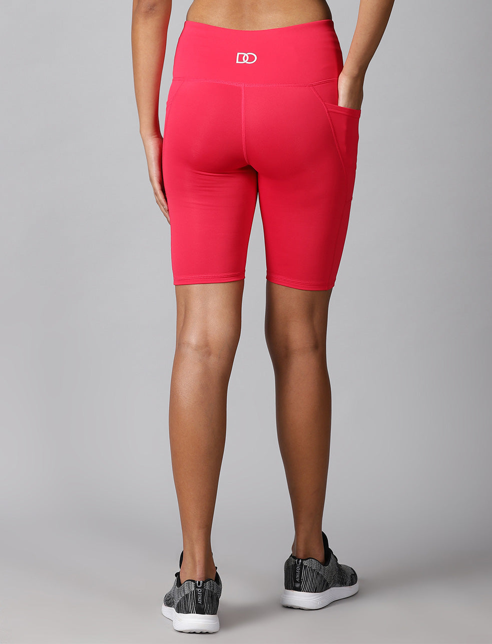 Cerise Pink cycling shorts with side pockets